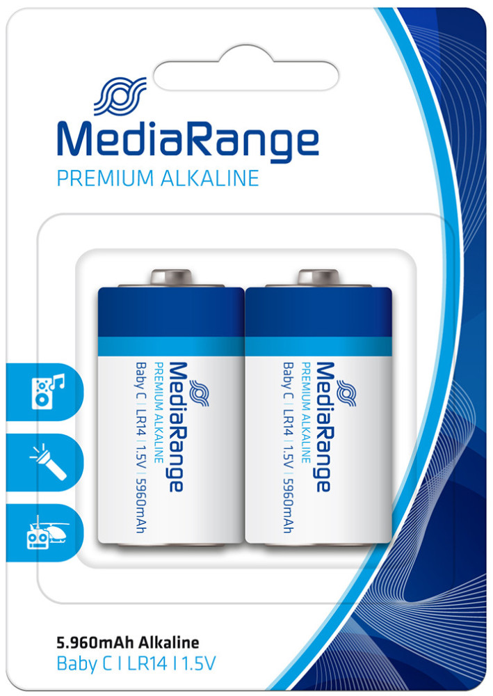 Акумулятор / батарейка MediaRange Premium Alkaline 2xC (MRBAT108)