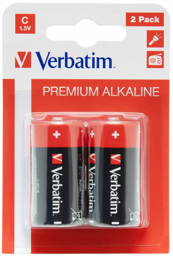 Аккумулятор / батарейка Verbatim Premium 2xC