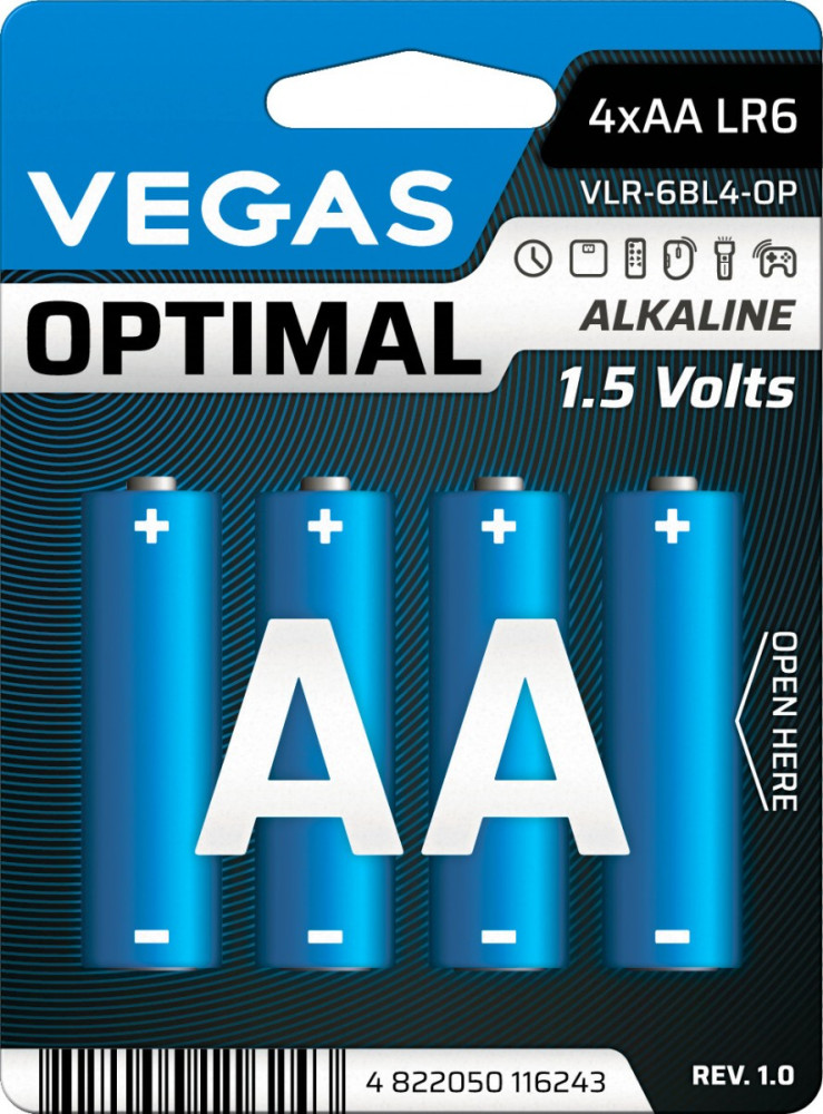 Батарейка Vegas Optimal 4xAA