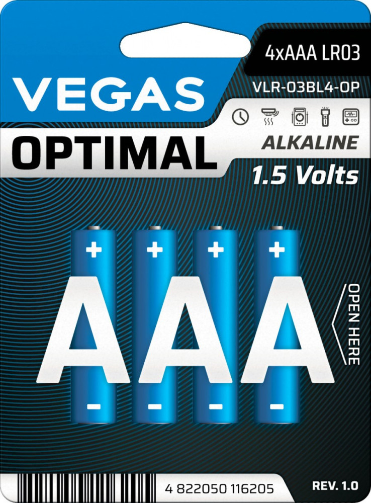 Батарейка Vegas Optimal 4xAAA