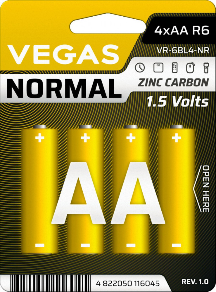 Батарейка Vegas Normal 4xAA