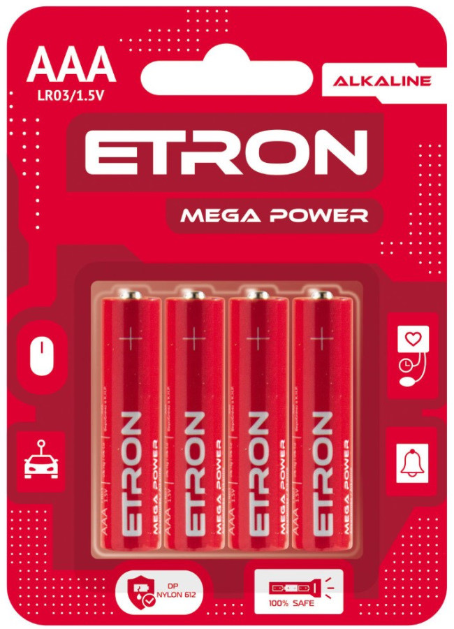 Батарейка Etron Mega Power 4xAAA