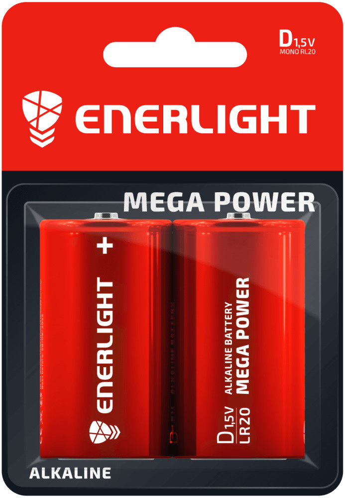 Батарейка Enerlight Mega Power 2xD (90200102)