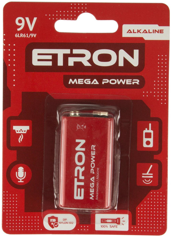 Батарейка Крона Etron Mega Power 1xKrona