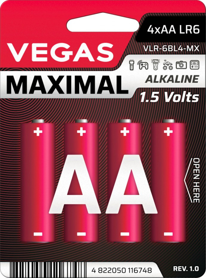 Батарейка Vegas Maximal 4xAA (VLR-6BL4-MX)