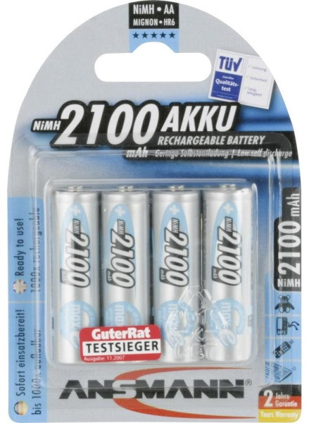 Аккумулятор Ansmann maxE 4xAA 2100 mAh