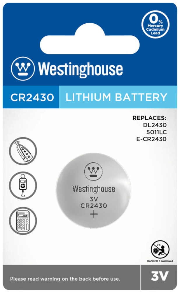 Аккумулятор / батарейка Westinghouse Lithium 1xCR2430
