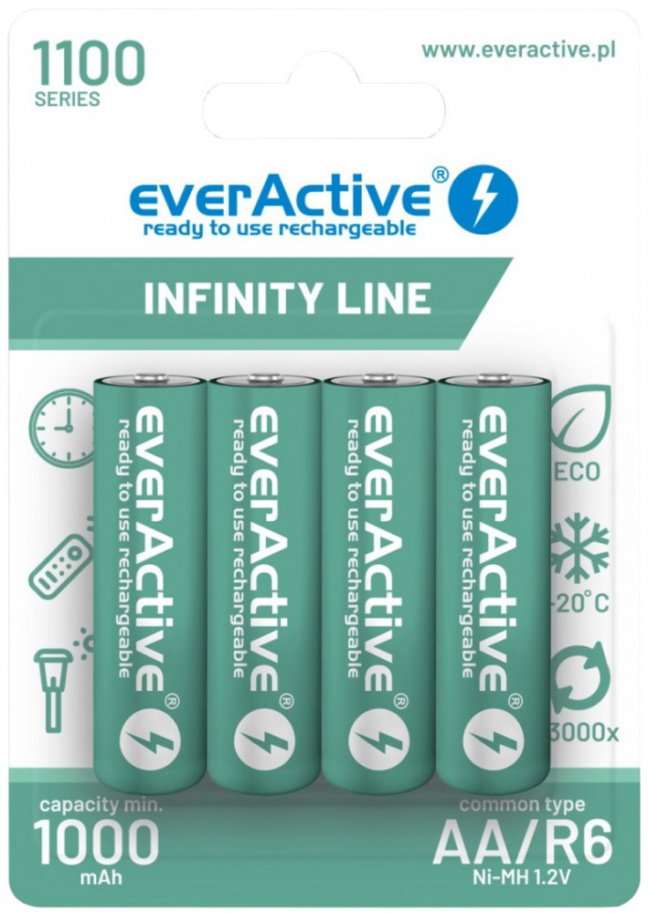 Аккумулятор everActive Infinity Line 4xAA 1100 mAh (EVHRL6-1100)