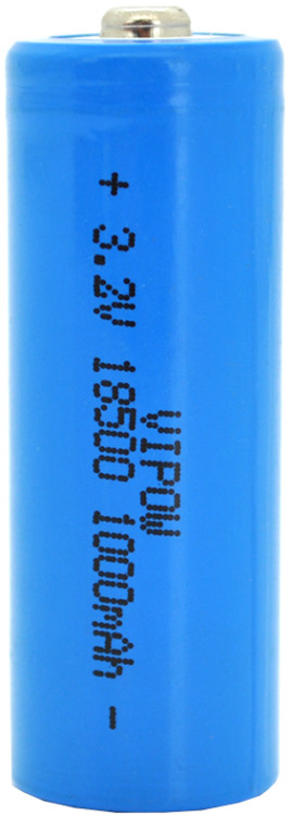 Аккумулятор VIPOW IFR18500 TipTop 1000 mAh