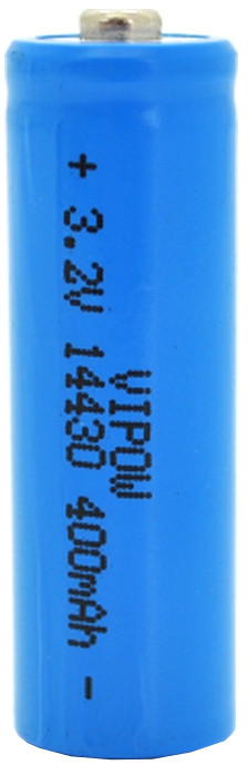 Аккумулятор / батарейка VIPOW IFR14430 TipTop 400 mAh