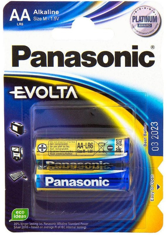 Батарейка Panasonic Evolta 2xAA