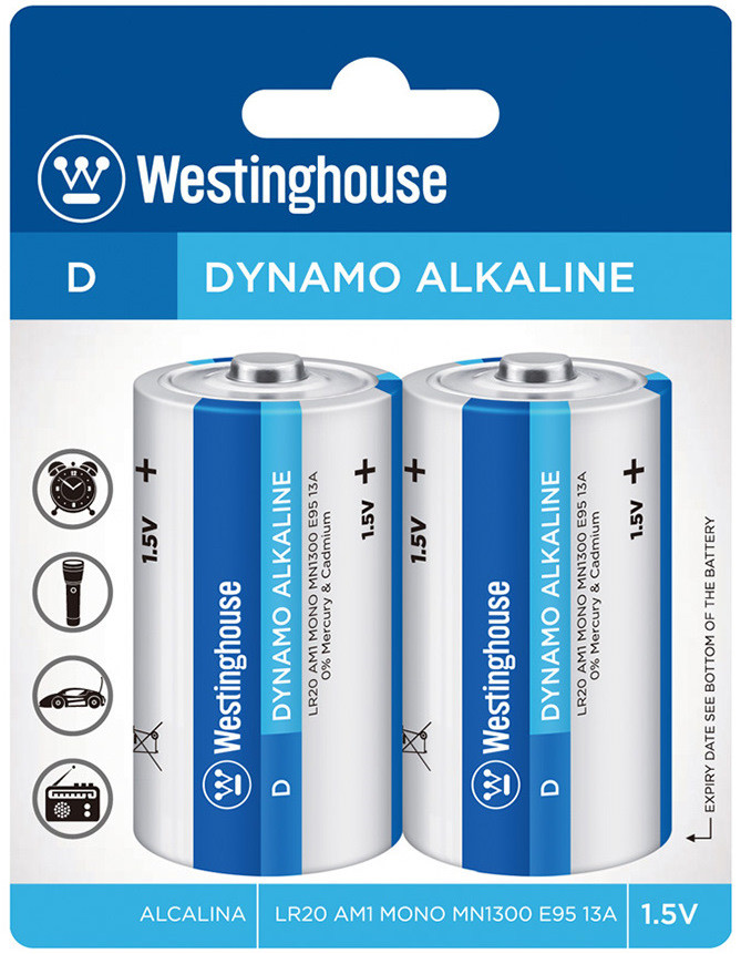 Батарейка Westinghouse Dynamo Alkaline 2xD