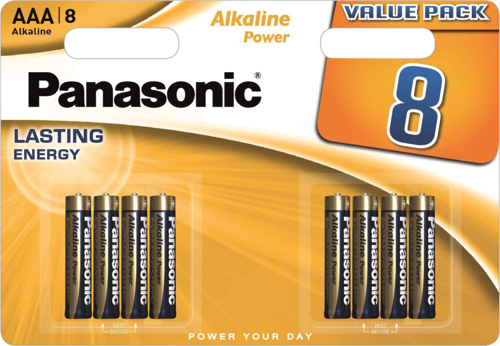 Батарейка Panasonic Alkaline Power 8xAAA (LR03REB/8BW)
