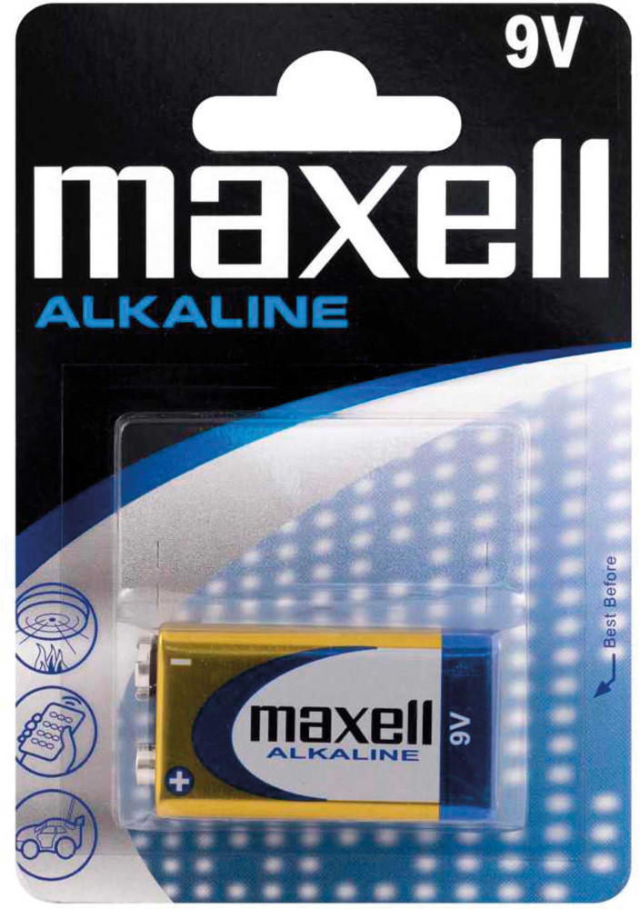 Батарейка Крона Maxell Alkaline 1xKrona