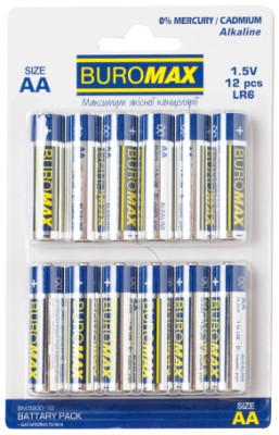 Батарейка Buromax Alkaline 12xAA (BM.5900-12)