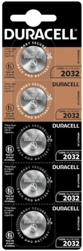 Аккумулятор / батарейка Duracell 5xCR2032 DSN