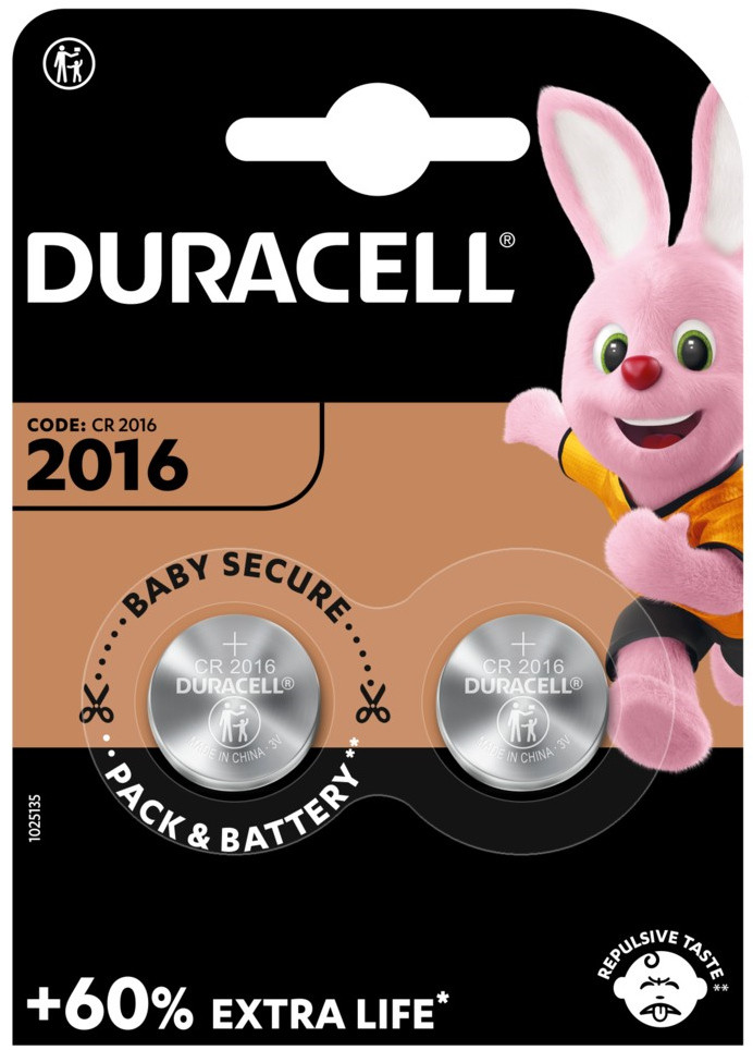 Акумулятор / батарейка Duracell 2xCR2016 DSN
