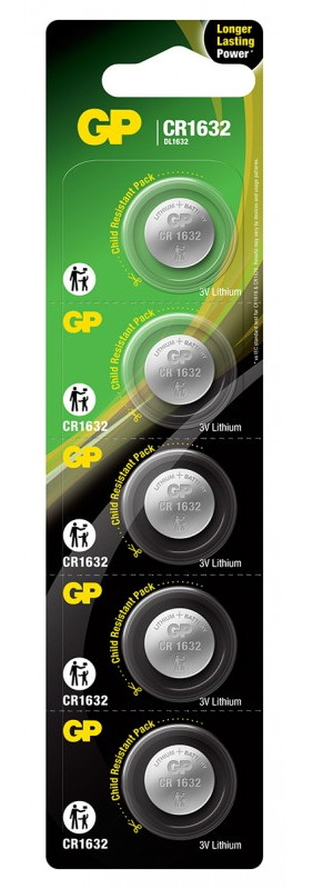 Аккумулятор / батарейка GP 5xCR1632