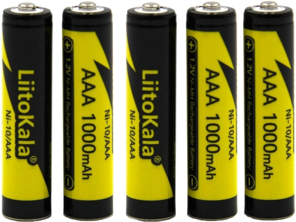 Аккумулятор Liitokala 5xAAA 1000 mAh (Ni-10/AAA-5B)
