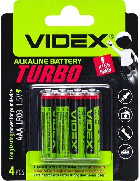 Батарейка Videx 4xAAA Turbo