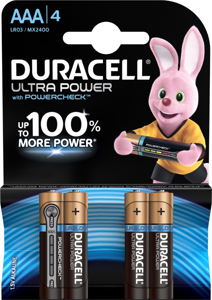 Батарейка Duracell 4xAAA Ultra Power MX2400