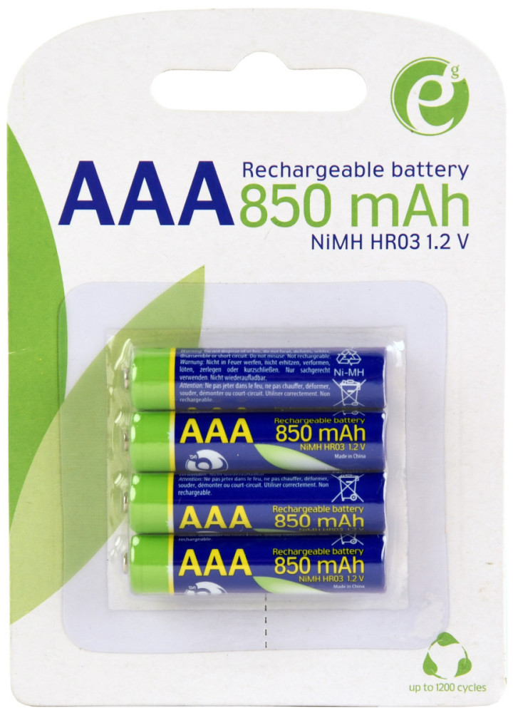 Аккумулятор EnerGenie 4xAAA 850 mAh (EG-BA-AAA8R4-01)