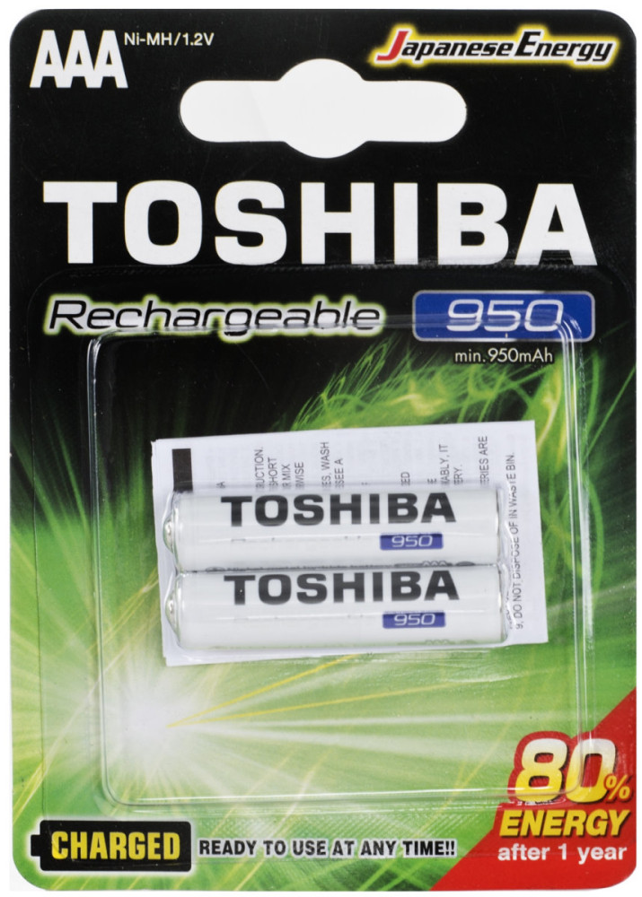 Аккумулятор Toshiba 2xAAA 950 mAh