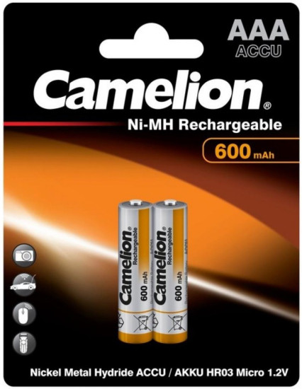Акумулятор Camelion 2xAAA 600 mAh