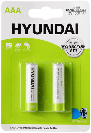 Аккумулятор Hyundai 2xAAA 1000 mAh (HT7005002)