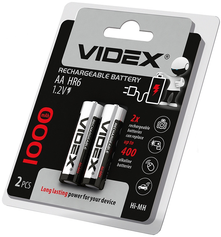 Аккумулятор Videx 2xAA 1000 mAh (HR6/1000/2DB)