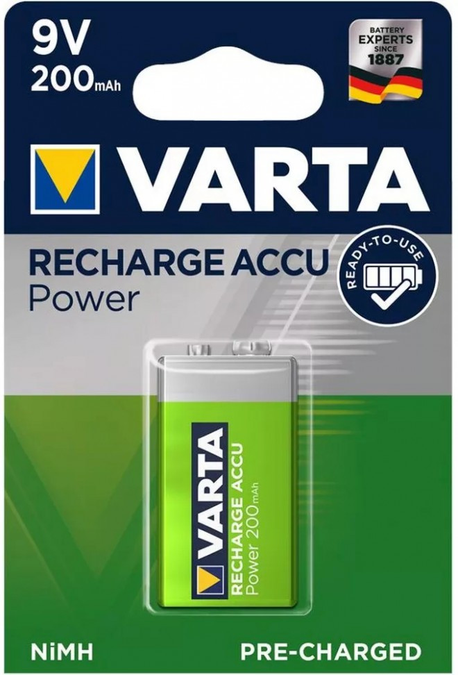Акумулятор Крона Varta 1xKrona 200 mAh