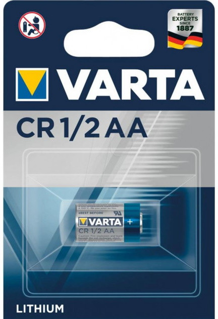 Аккумулятор / батарейка Varta 1xCR1/2AA