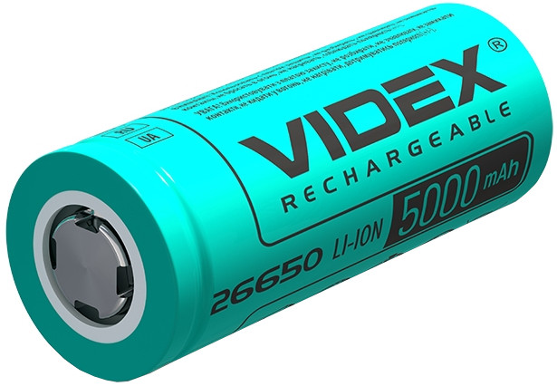 Акумулятор Videx 1x26650 5000 mAh (27301)