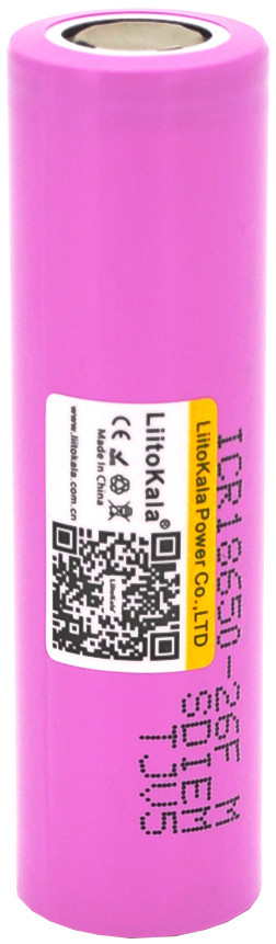 Аккумулятор Liitokala 1x18650 2600 mAh Pink (Lii-26FM)