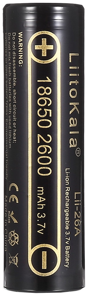 Аккумулятор Liitokala 1x18650 2600 mAh (LII-26A)