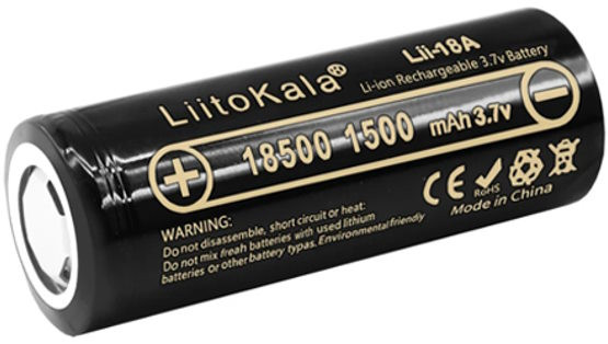 Акумулятор / батарейка Liitokala 1x18500 1500 mAh 18A