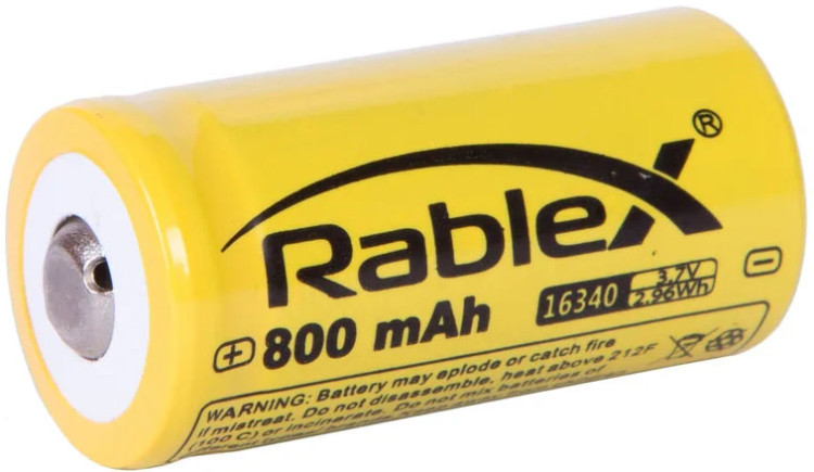 Аккумулятор / батарейка Rablex 1x16340 800 mAh
