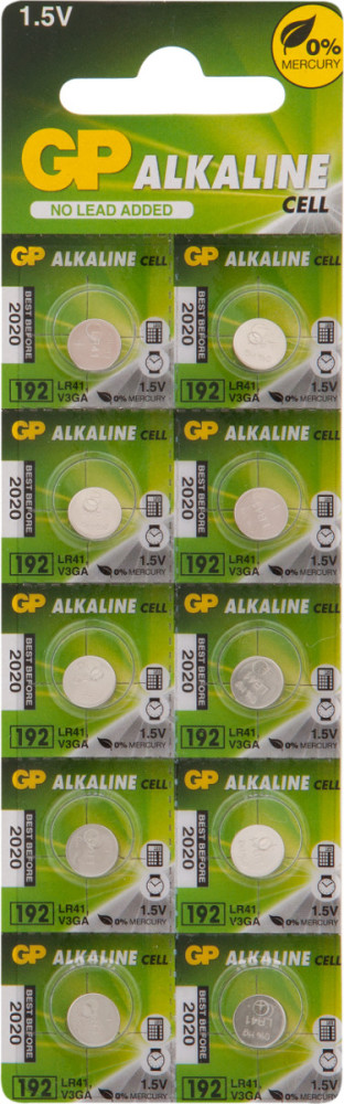 Аккумулятор / батарейка GP 10xLR41