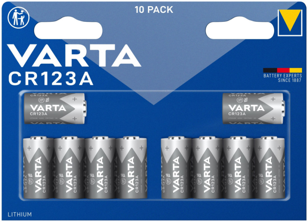 Батарейка CR123 Varta 10xCR123A