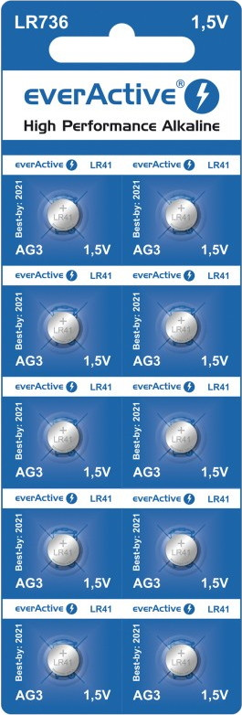 Аккумулятор / батарейка everActive 10xAG3 (EVAG3)