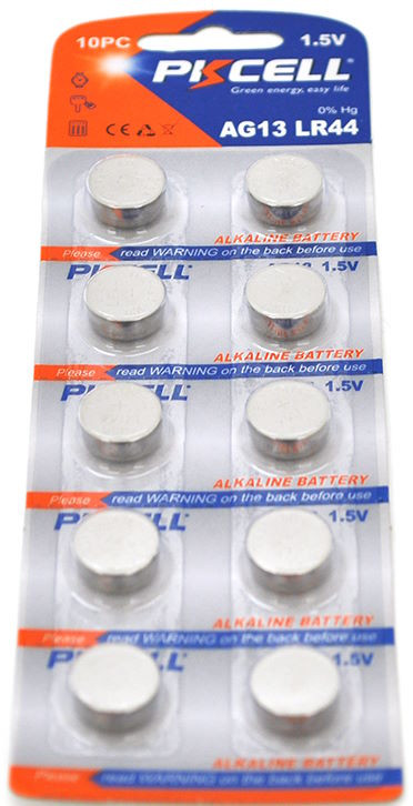 Акумулятор / батарейка Pkcell 10xAG13/LR44 (AG13-10B)