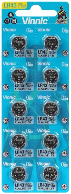 Аккумулятор / батарейка Vinnic 10xAG12