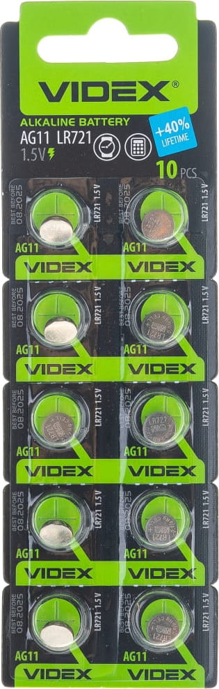 Аккумулятор / батарейка Videx 10xAG11 (AG11/10B/1.5V)