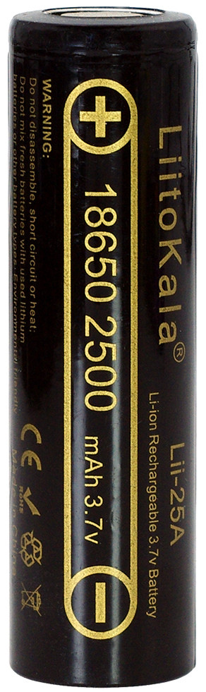 Аккумулятор Liitokala 1x18650 2500 mAh (LII-25A)