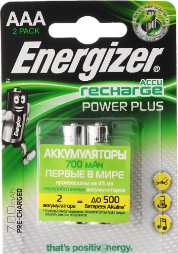 Аккумулятор Energizer Power Plus 2xAAA 700 mAh