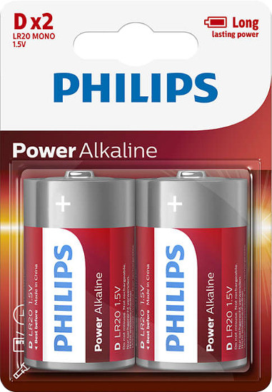 Батарейка Philips Power Alkaline 2xD