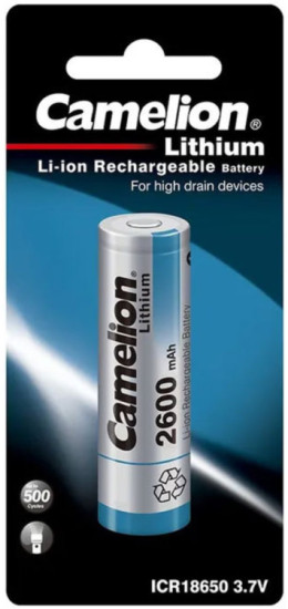 Аккумулятор Camelion ICR18650 FlatTop 2600 mAh
