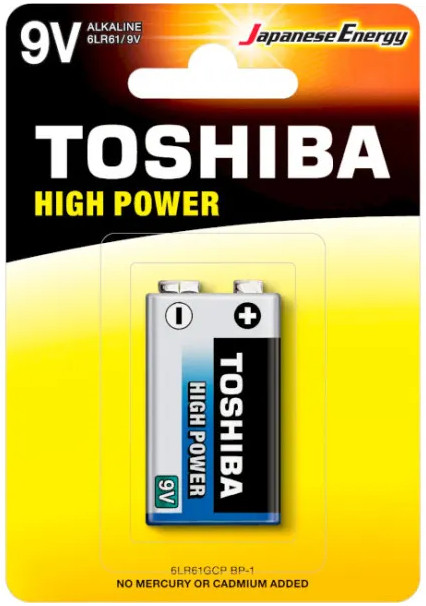Батарейка Крона Toshiba High Power 1xKrona (6LR61GCP BP-1)
