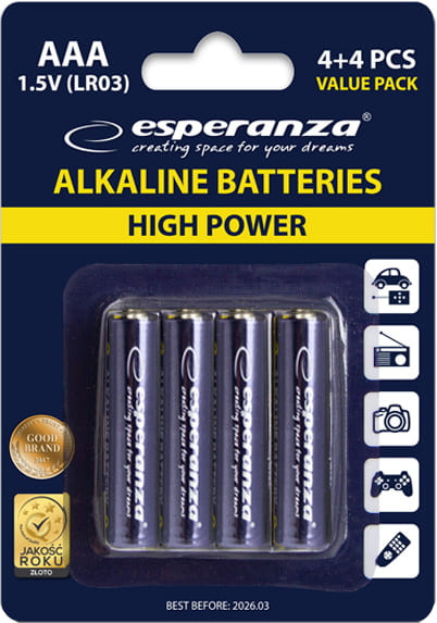Батарейка Esperanza High Power 8xAAA (EZB104)