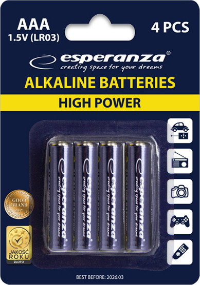 Батарейка Esperanza High Power 4xAAA (EZB102)